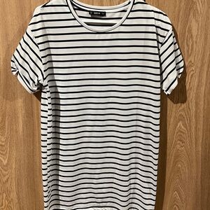 SHEIN Monochrome Striped Top